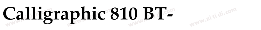 Calligraphic 810 BT字体转换